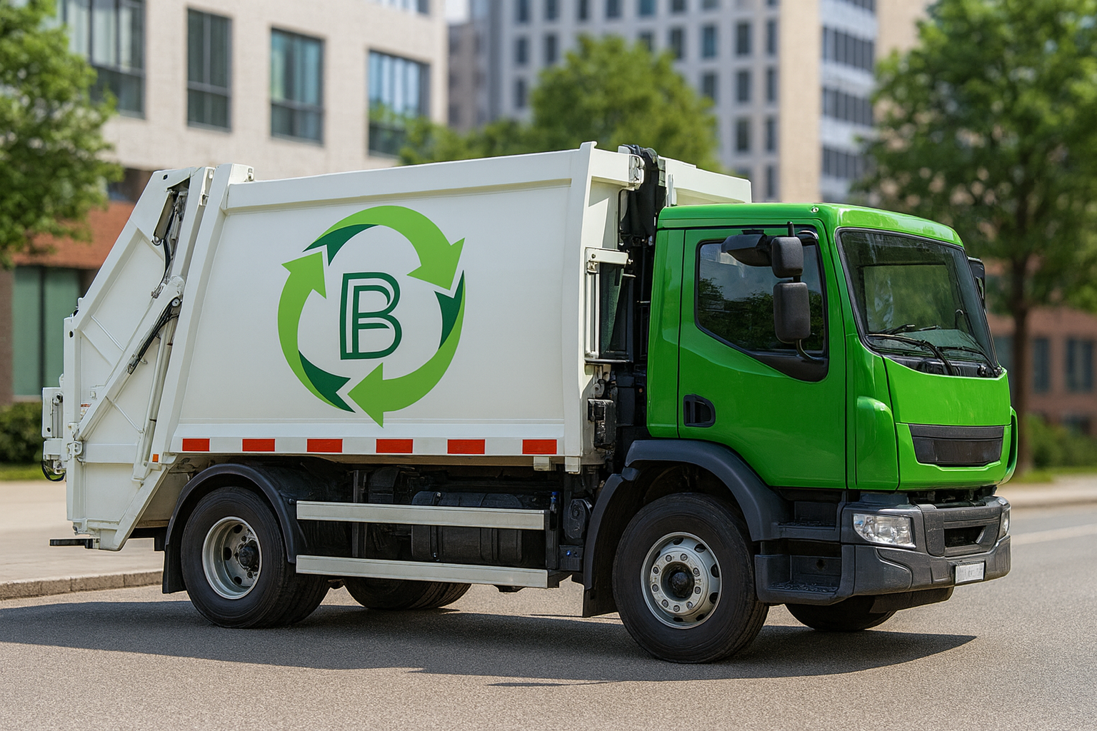 Bhoomi-branded municipal waste collection vehicle